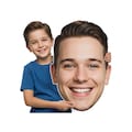 Big Head Cutout on a Stick 20 to 48 inch, Custom Giant Face Sign, Personalized Head for Graduation Birthday Party Decorations