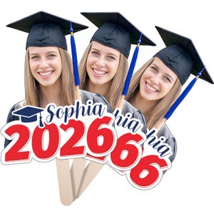 Custom Big Head Cutout on a Stick, Personalized Face Prop, Graduation Party Photo Booth，Coroplast