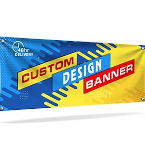 Custom Banner | Personalized Vinyl Banner 13 oz Matte Finish Full Color Photo Indoor Outdoor Festival Holiday 2x8 3x5 3x9 1x4 111Sign