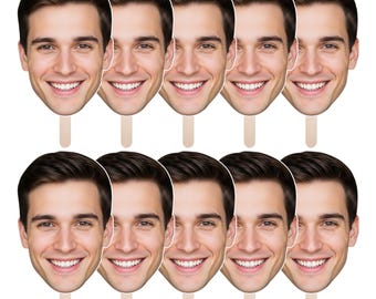 Big Head Custom Cutouts on a Stick, Multi-Pack Personalized Faces 6–36 Inch for Parties, Birthdays, Weddings, Sports Events, Photo Props