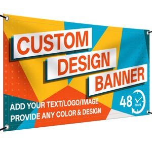 Custom Vinyl Banner Backdrop Personalized Large Decoration With Photo For Business, Party, Birthday, Event, Indoor Outdoor Display image 1