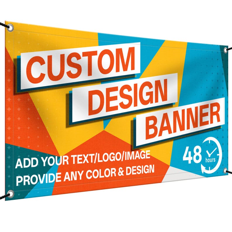 Custom Vinyl Banner Backdrop Personalized Large Decoration With Photo For Business, Party, Birthday, Event, Indoor Outdoor Display image 1
