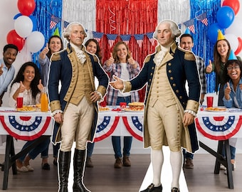 Historical Figures Cardboard Cutout – Patriotic Presidents Life Size Standee for 4th of July, Independence Day Party, Museum Display & Event