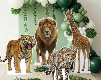 Fun Animal Life Size Cardboard Cutout,  Animal for Events, Party Decor, Birthday and Photos, 1 PC