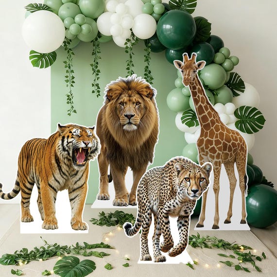 Fun Animal Life Size Cardboard Cutout,  Animal for Events, Party Decor, Birthday and Photos, 1 PC