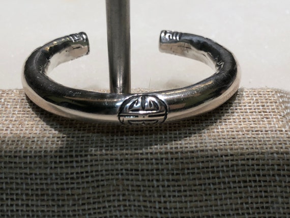 Small Sterling Silver Oriental Cuff - image 1