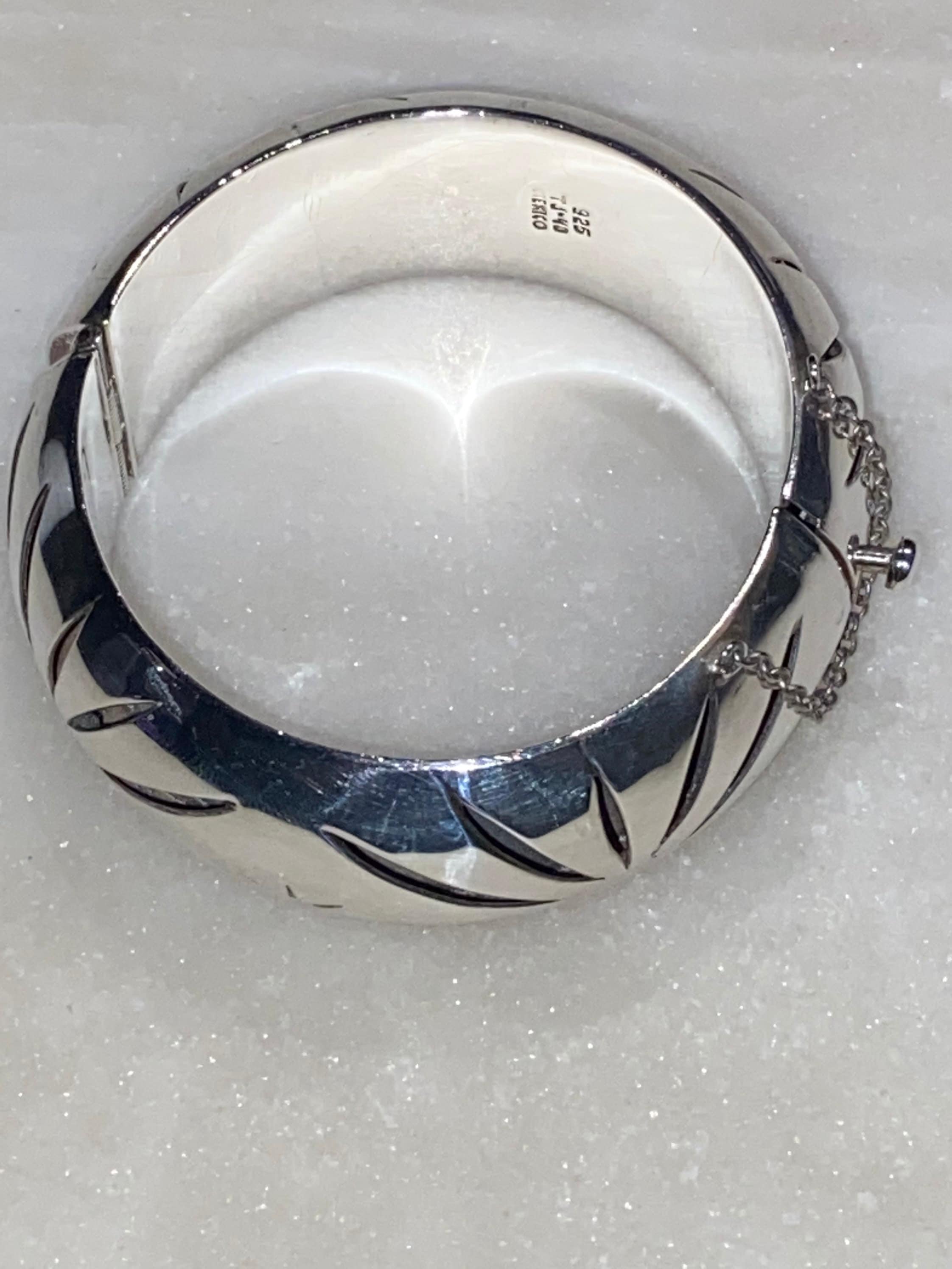 アクセサリー Vintage Mexican Silver Dome Bangle 925 Vintage Mexican Sterling Silver Bangle Bracelet, Taxco