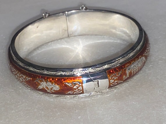 Siam Red Enamel Bracelet - image 2