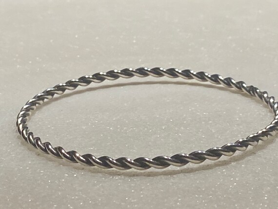 Sterling Spiral Bangle - image 2