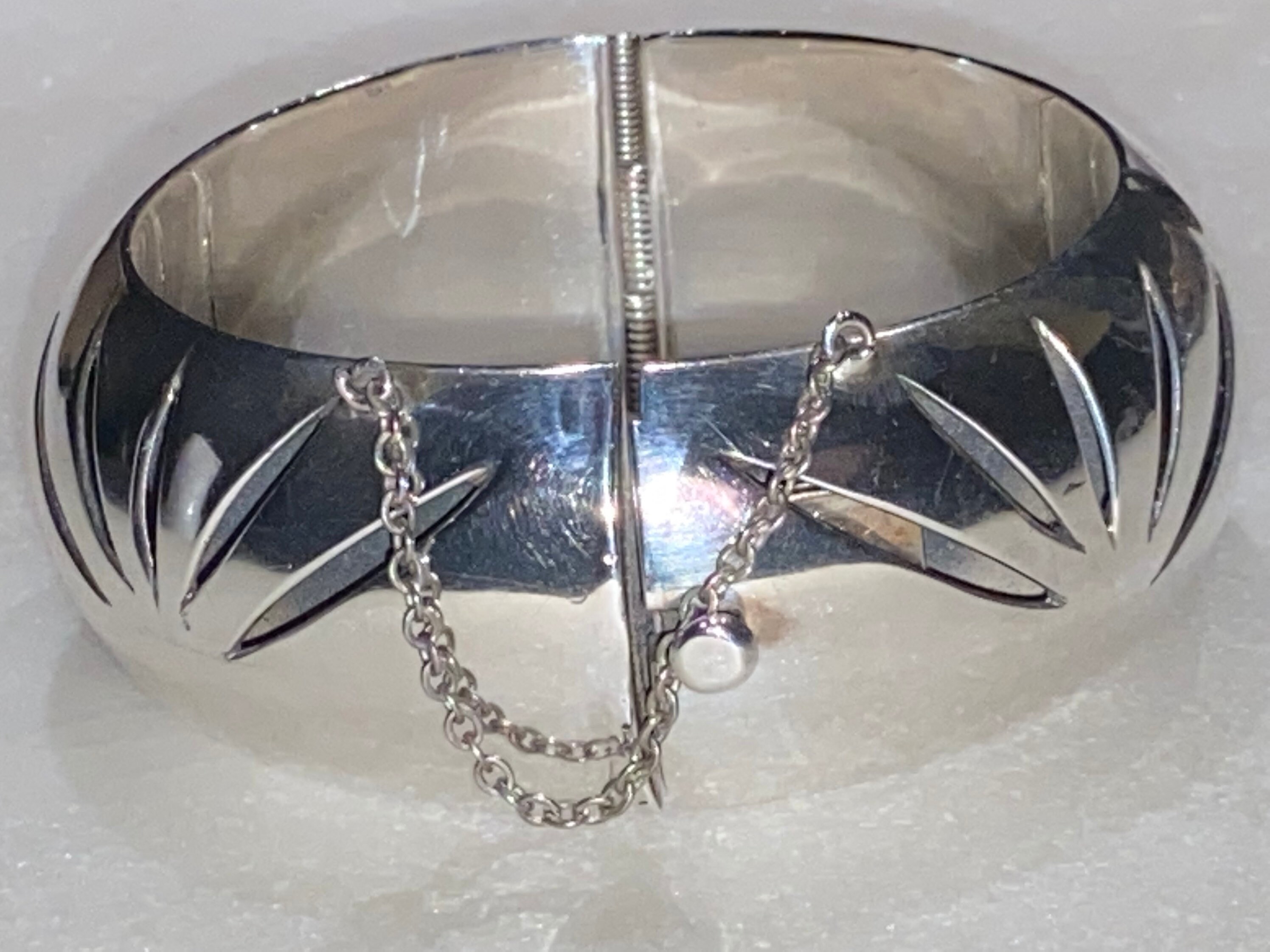 Vintage Mexican Sterling Silver Bangle Bracelet, Taxco