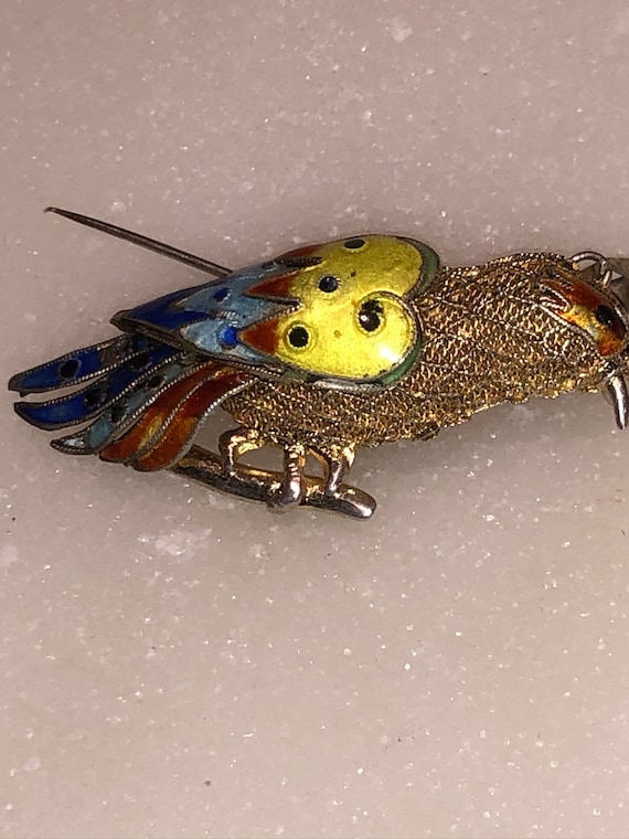 Rare Antique Enamel Old China Pin Gem