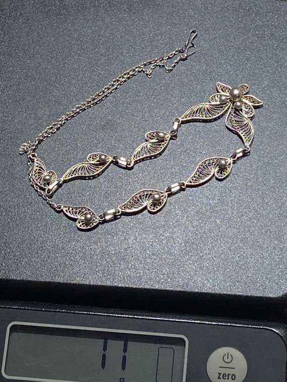 Filigree Sterling Silver Necklace - image 5