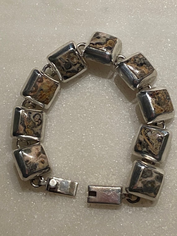 Leopard Skin Jasper Link Bracelet - image 1