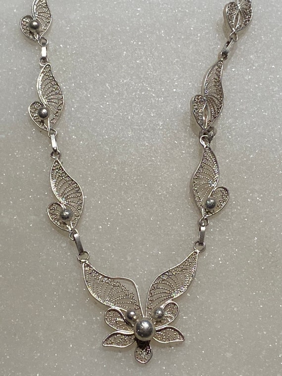 Filigree Sterling Silver Necklace - image 3