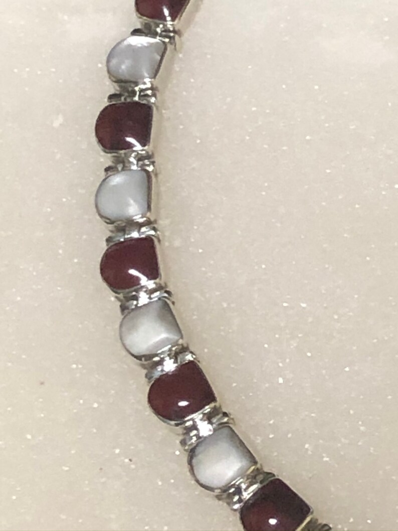 Carnelian /& Quartz Sterling Choker Taxco 925 Jewelry 950 35 GR