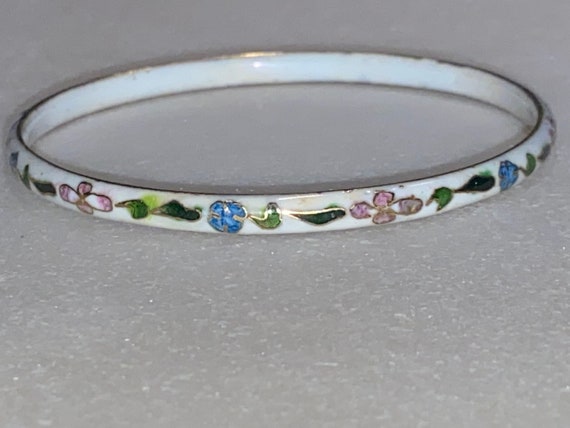 Siam Enamel Bangle Bracelet - image 2