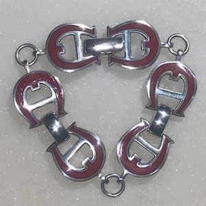 Red Enamel Milor Sterling Link