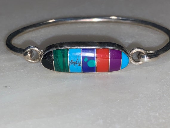 Multi Stone Bangle Taxco Bangle 950 - image 1