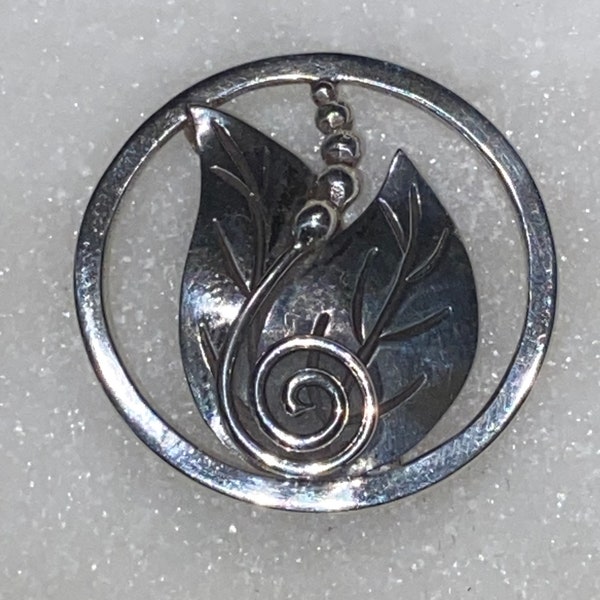 Miguel Designer Sterling Leaf Pin