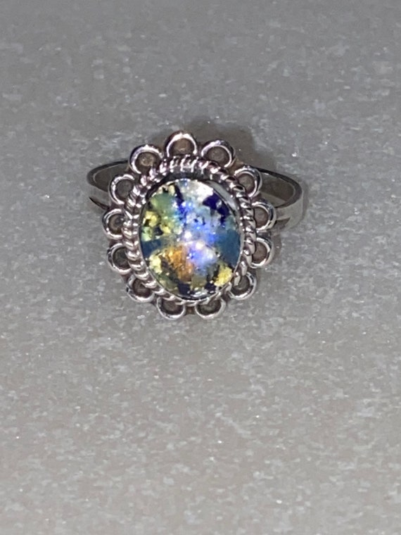 Dichroic Glass Sterling Ring