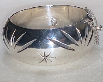 Vintage Mexican Sterling Silver Bangle Bracelet, Taxco
