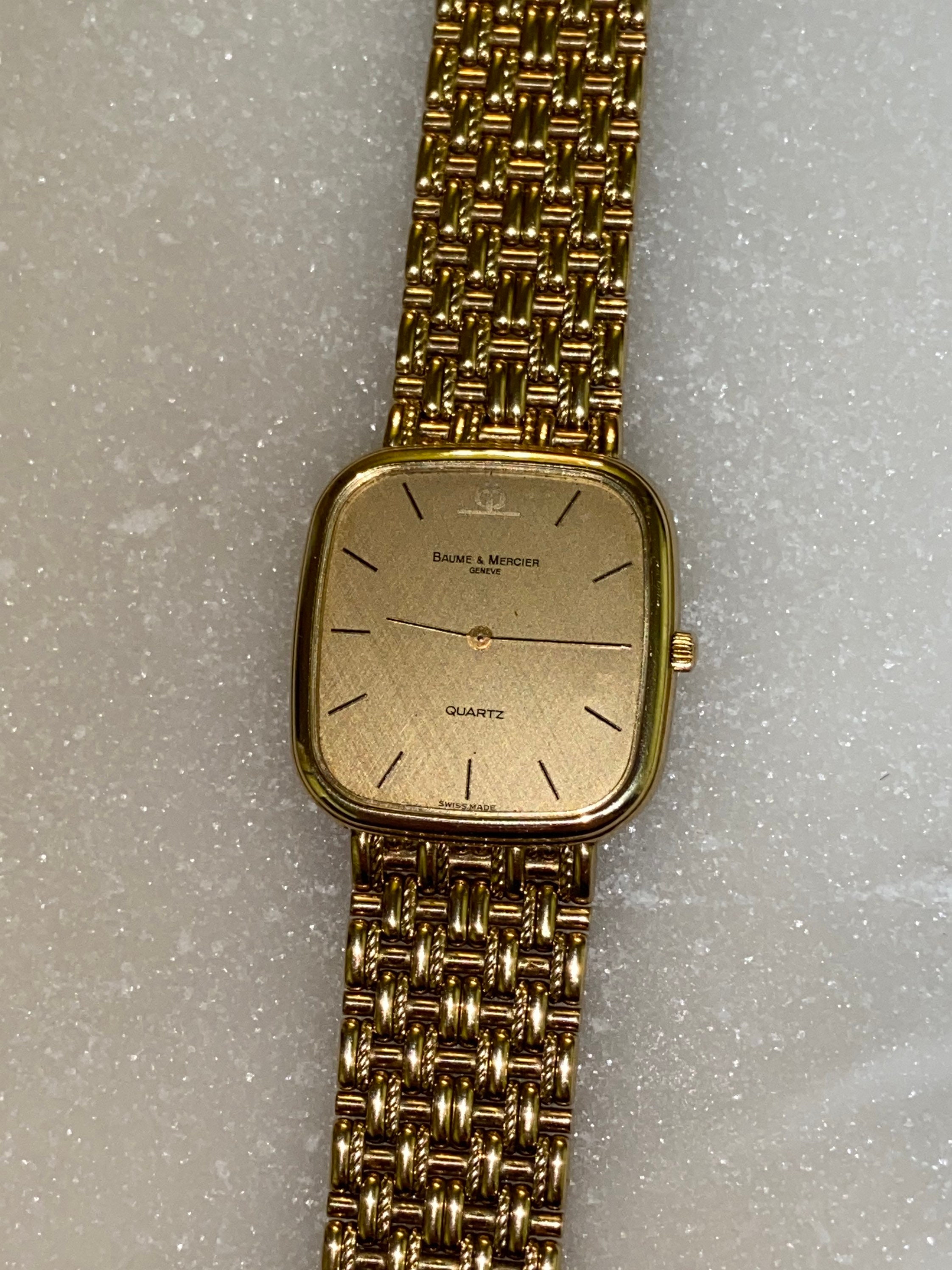 Baume & Mercier 18k Gold Watch/band - Etsy