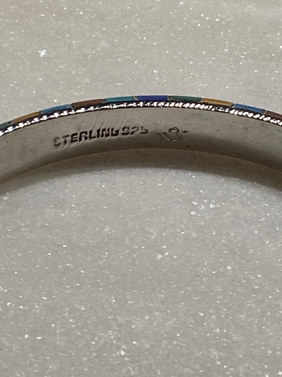 Siam Enamel Bangle Bracelet - image 10