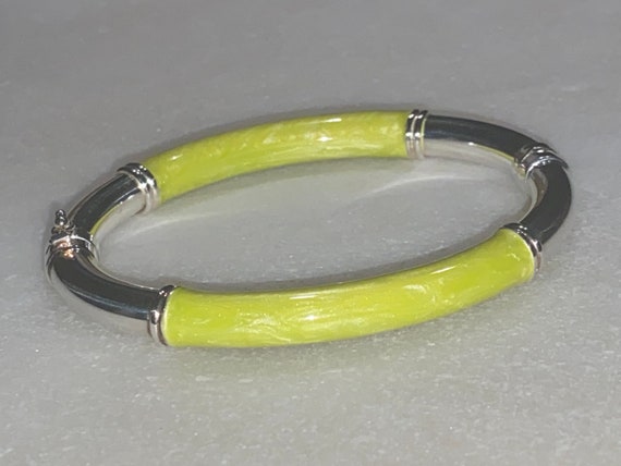 MILOR Yellow Enamel Sterling Bracelet - image 1