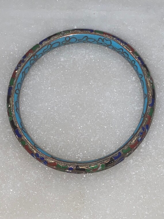 2 Layer Enamel Bangle Multi Stone - image 6