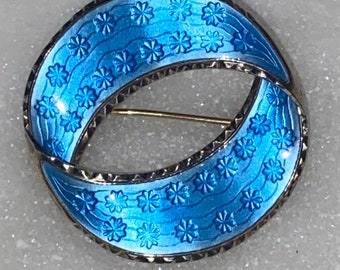 Norwegian Guilloché Enamel Pin