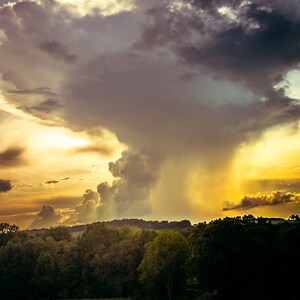 Summer Storm over Corn Fields, Fine Art Photography, Authentic and Limited Stock