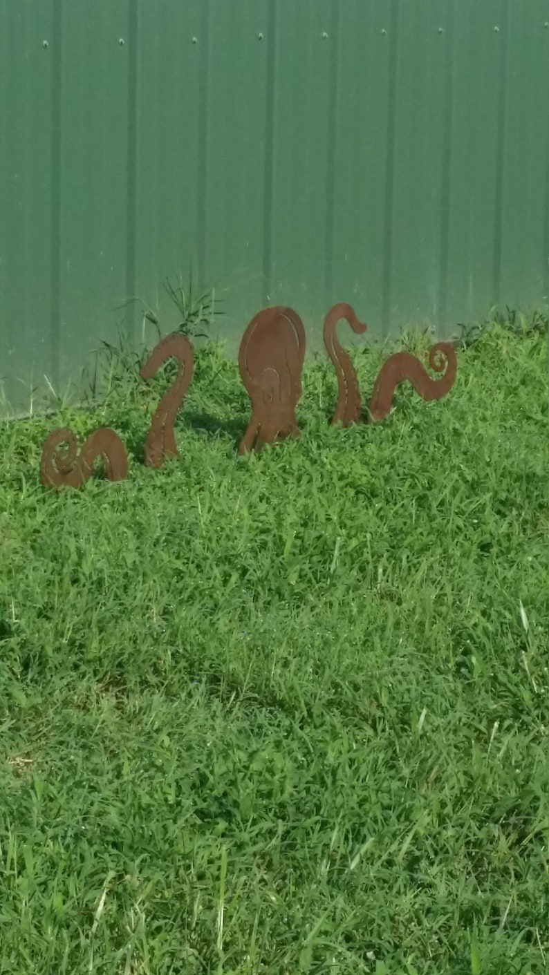 Octopus Metal Garden Art