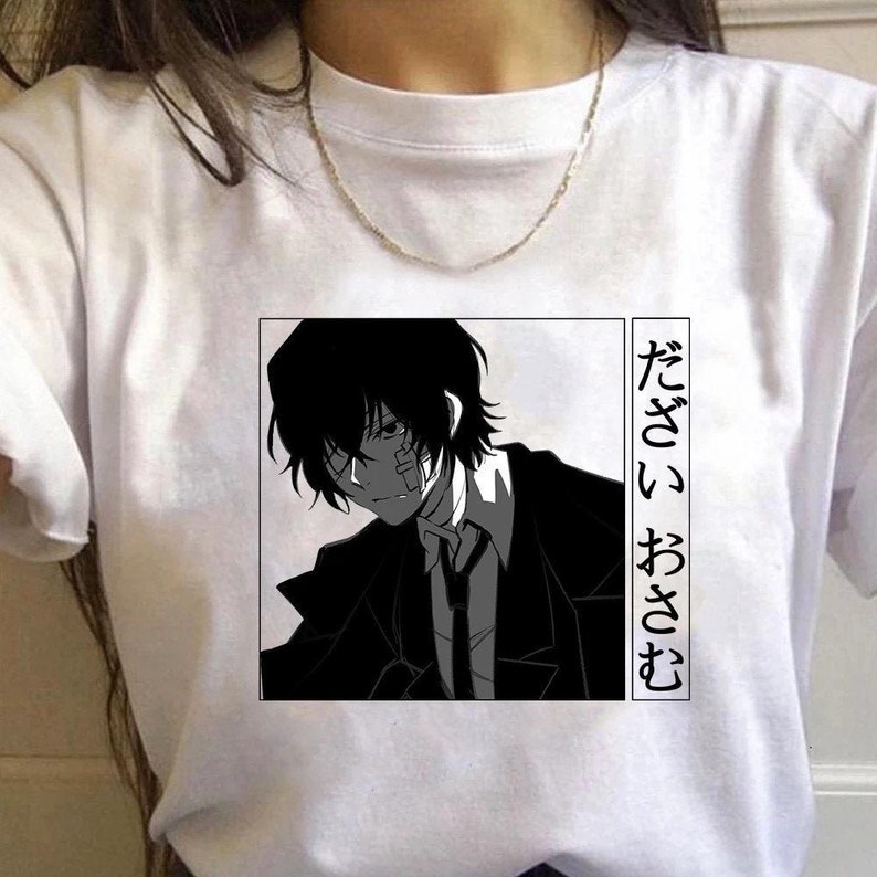 Unisex, Osamu Dazai Shirt -bungou stray dogs shirt,bungo stray dogs shirt,bsd merch,anime shirt,dazai shirt,armed detective agency,manga 