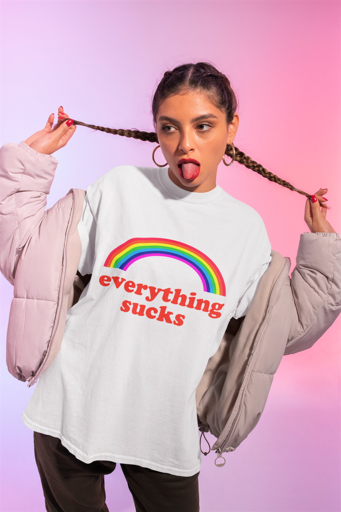 Everything Sucks Rainbow Shirt 