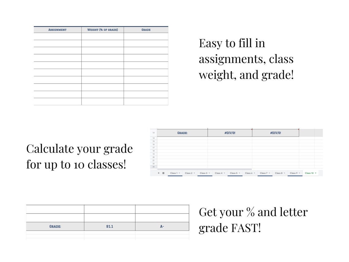 Final Grade Calculator Excel Sheet Excel Grade Sheet Student