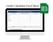 Final Grade Calculator Excel Sheet - Excel Grade Sheet - Student Spreadsheet