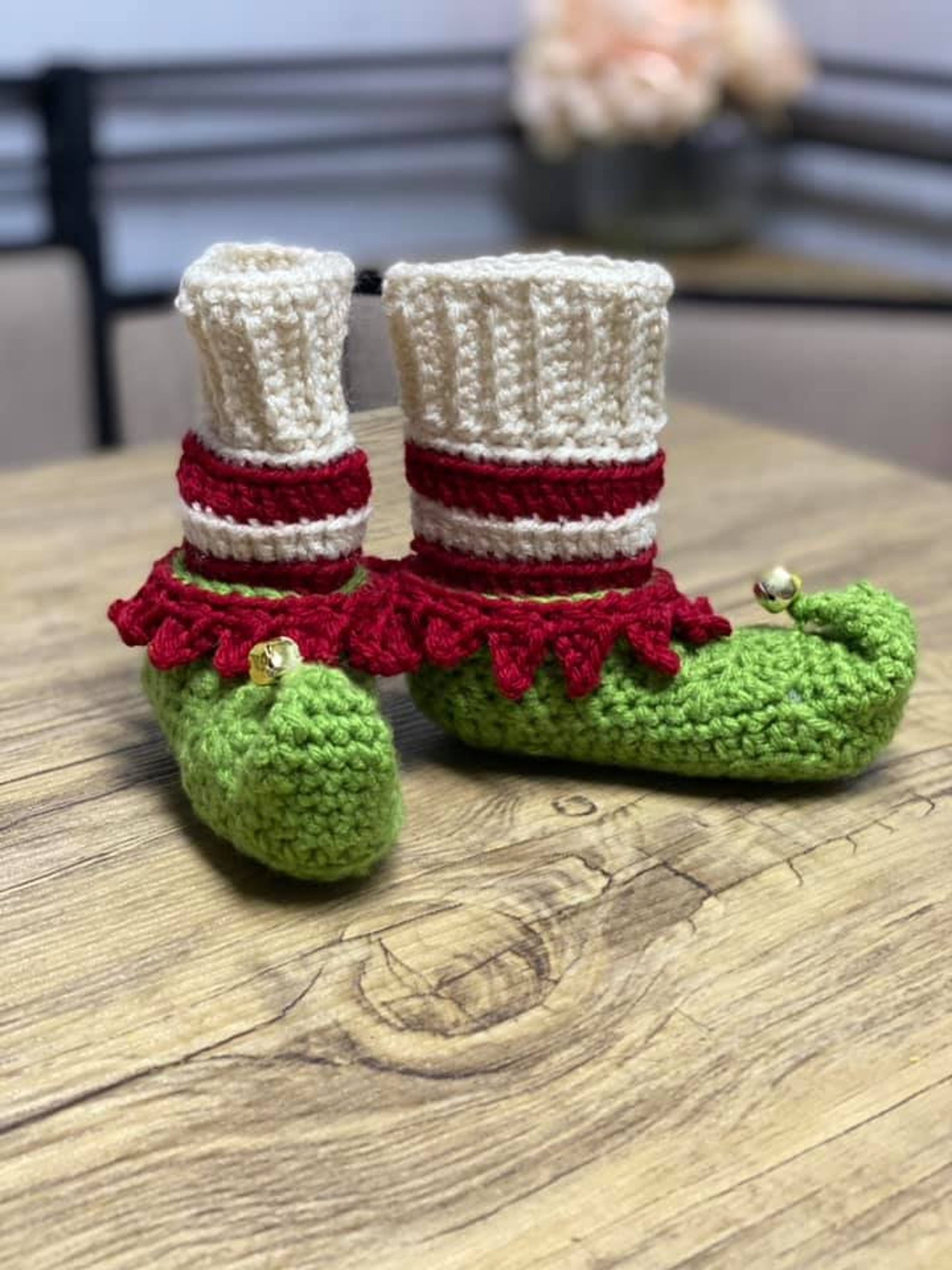 crochet elf shoes