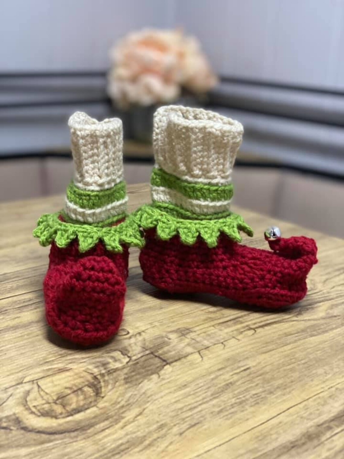 crochet elf shoes