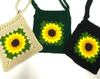 Sunflower Crossbody Bag with Adjustable Strap