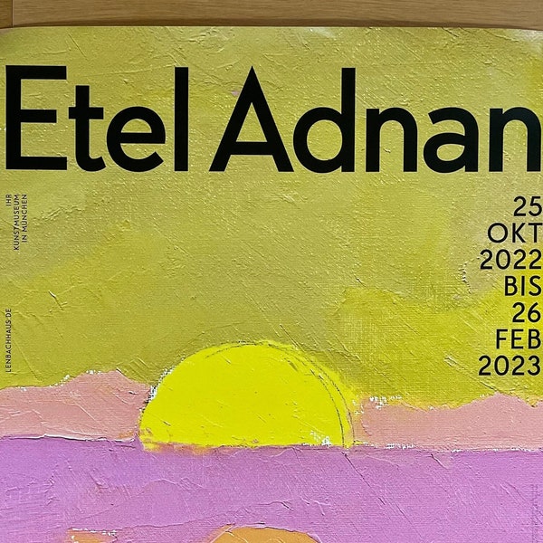 ETEL ADNAN - Original exhibition poster "Untitled" Sunset