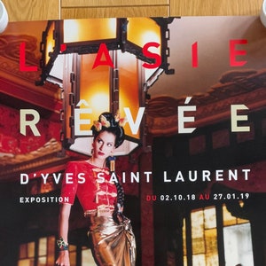 Yves Saint Laurent - Poster espositivo originale "L'asie rêvée" del museo YSL di Parigi