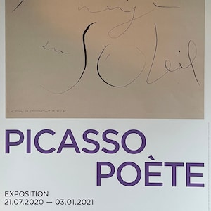 PABLO PICASSO - Manifesto originale della mostra dal Musée Picasso, Parigi, 2020