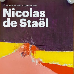 NICOLAS DE STAËL - Cartaz original da exposição Le Musée d’Art Moderne de Paris
