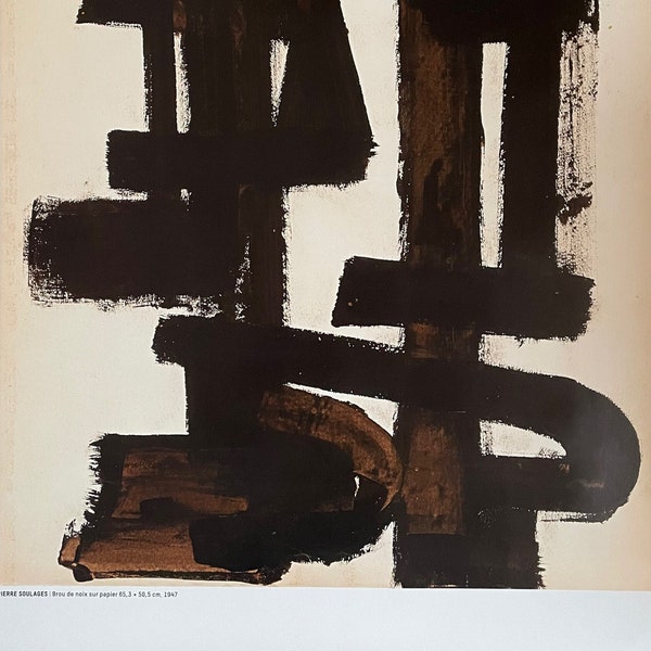 PIERRE SOULAGES - Original exhibition poster Frieder Burda museum Baden-Baden