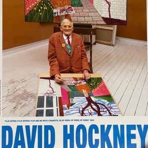 DAVID HOCKNEY - Cartel original de la exposición "David Hockney 25" en la Fundación Louis Vuitton