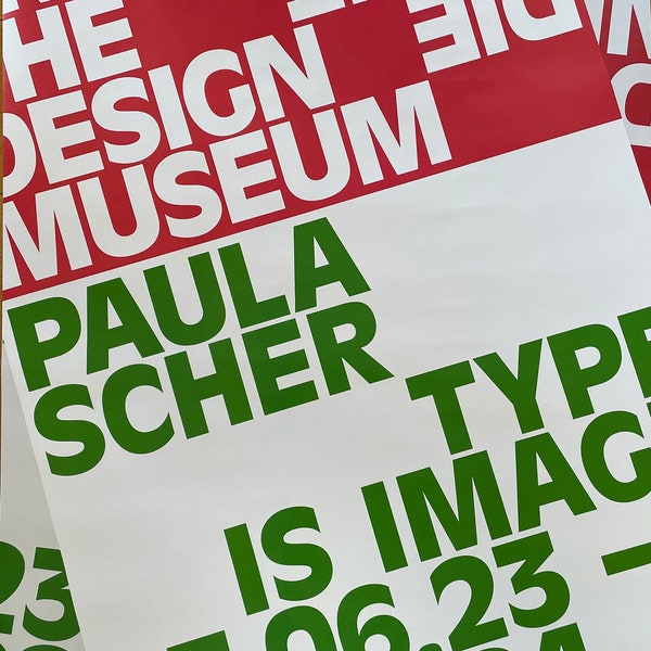 PAULA SCHER - Original exhibition poster Pinakothek der Moderne Munich