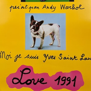 Yves Saint Laurent - Original exhibition LOVE poster 1991 from the YSL museum in Paris
