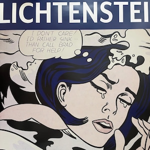ROY LICHTENSTEIN - Manifesto originale della mostra "Drowning Girl" dell'Albertina