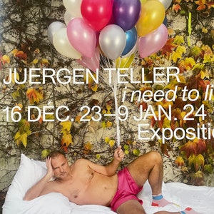 JÜRGEN TELLER - Cartel original de la exposición "Necesito vivir" Grand Palais Ephémère de París