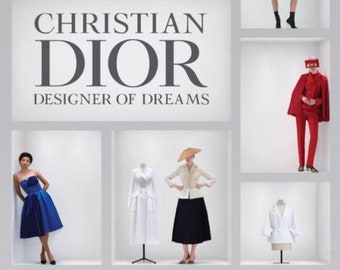 CHRISTIAN DIOR - Original fashion exhibition poster of "Designer of Dreams" Victoria & Albert Museum